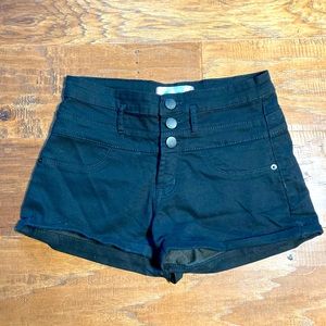 No Boundaries Black 3 Button Shorts
